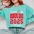 Proud Bonus Dad Of a Class Of 2025 Graduate Graduation Comfort Colors Sweatshirt Chalky Mint
