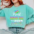 Proud Bonus Dad Of PreK School Graduate 2024 Graduation Premium Comfort Colors Sweatshirt Chalky Mint