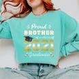 Proud Brother Class Of 2021 Graduate Senior 21 Graduation Comfort Colors Sweatshirt Chalky Mint