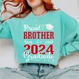 Proud Brother Of a Class Of 2024 Graduate For Graduation Comfort Colors Sweatshirt Chalky Mint