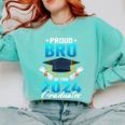 Proud Brother Of Two 2024 Graduates Twin Family Graduation Comfort Colors Sweatshirt Chalky Mint
