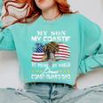 Proud Coast Guard Dad Coast Guard Graduation Dad Comfort Colors Sweatshirt Chalky Mint