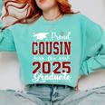 Proud Cousin Of A 2025 Graduate For Graduation Comfort Colors Sweatshirt Chalky Mint