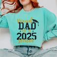 Proud Dad Of a 2025 Senior Graduation Comfort Colors Sweatshirt Chalky Mint