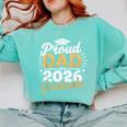 Proud Dad Of A 2026 Graduate Class Of 2026 Dad Graduation Comfort Colors Sweatshirt Chalky Mint