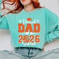 Proud Dad Of A 2026 Senior Basketball Graduation Family Comfort Colors Sweatshirt Chalky Mint