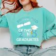 Proud Dad Of Two 2018 Graduates Twin Dads Graduation Comfort Colors Sweatshirt Chalky Mint
