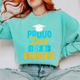 Proud Graduation Dad Father Of Graduates Comfort Colors Sweatshirt Chalky Mint