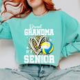 Proud Grandma Of A 2026 Senior Volleyball Graduation Leopard Comfort Colors Sweatshirt Chalky Mint