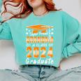 Proud Grandma Of A Class Of 2024 Matching Family Graduation Comfort Colors Sweatshirt Chalky Mint
