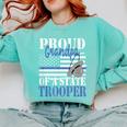 Proud Grandpa Of a State Trooper Police Officer Graduation Comfort Colors Sweatshirt Chalky Mint