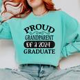 Proud Grandparent Of A Class Of 2024 Graduate Graduation Comfort Colors Sweatshirt Chalky Mint