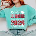 Proud Lil Brother Of a Class Of 2026 Graduate For Graduation Comfort Colors Sweatshirt Chalky Mint