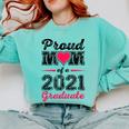 Proud Mom Of A 2021 Graduate Senior Graduation Comfort Colors Sweatshirt Chalky Mint