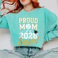 Proud Mom Of a 2026 Senior Volleyball Graduation Comfort Colors Sweatshirt Chalky Mint