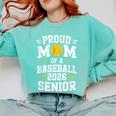 Proud Mom Of Baseball Senior 2026 Graduation Comfort Colors Sweatshirt Chalky Mint