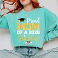 Proud Mom Of A Class Of 2026 Graduate Senior Gold Graduation Comfort Colors Sweatshirt Chalky Mint