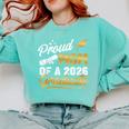 Proud Mom Of A Class Of 2026 Graduate Senior 2026 Graduation Comfort Colors Sweatshirt Chalky Mint