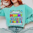 Proud MOMMY Of a 2025 Preschool Graduate Graduation Comfort Colors Sweatshirt Chalky Mint