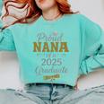 Proud Nana Of a 2025 Graduate Senior Graduation Women Premium Tri-Blend Comfort Colors Sweatshirt Chalky Mint