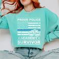 Proud Police Academy Survivor Graduation Comfort Colors Sweatshirt Chalky Mint