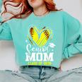 Proud Senior Mom Class Of 2026 Softball Graduation Heart Comfort Colors Sweatshirt Chalky Mint