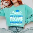Proud Sister Of 2024 College Graduate Family 24 Graduation Comfort Colors Sweatshirt Chalky Mint