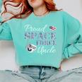 Proud Space Force Uncle Space Force Graduation Tee Comfort Colors Sweatshirt Chalky Mint