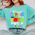 Proud Step-Dad Of 2023 Pre-K Graduate Fathers Day Graduation Comfort Colors Sweatshirt Chalky Mint