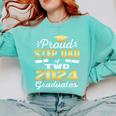 Proud Step Dad Of Two 2024 Graduate Class 2024 Graduation Comfort Colors Sweatshirt Chalky Mint