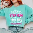 Proud Step Mom Of 2019 Graduate Class 2019 Tshirt Graduation Comfort Colors Sweatshirt Chalky Mint