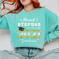 Proud Stepdad Class Of 2021 Graduate Senior 21 Graduation Comfort Colors Sweatshirt Chalky Mint