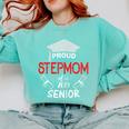 Proud Stepmom Of a 2019 Senior Graduation Family Comfort Colors Sweatshirt Chalky Mint
