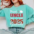 Proud Uncle Of a Class Of 2025 Graduate For Graduation Comfort Colors Sweatshirt Chalky Mint