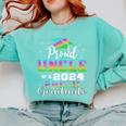 Proud Uncle Of PreK School Graduate 2024 Graduation Uncle Comfort Colors Sweatshirt Chalky Mint