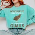 Quail Bird Lover Introvert Quail Comfort Colors Sweatshirt Chalky Mint Quail Bird Lover Introvert Quail Comfort Colors Sweatshirt Chalky Mint