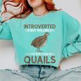 Quail Bird Lover Introvert Quail Comfort Colors Sweatshirt Chalky Mint Quail Bird Lover Introvert Quail Comfort Colors Sweatshirt Chalky Mint