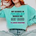 Qualified Psychologist PhD PsyD Shirt Graduation Comfort Colors Sweatshirt Chalky Mint