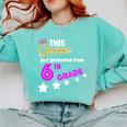 Queen 6th Grade Graduation For Girls Comfort Colors Sweatshirt Chalky Mint