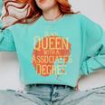 Queen Associate Degree Afrocentric Graduation T Shirt Comfort Colors Sweatshirt Chalky Mint