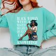 Queen Masters Degree Graduation Educated Melanin Grad Comfort Colors Sweatshirt Chalky Mint