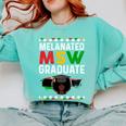 Queen MSW Social Work Grads Masters Graduation Comfort Colors Sweatshirt Chalky Mint