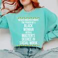 Queen MSW Social Work Masters Graduation Comfort Colors Sweatshirt Chalky Mint