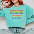 Rainbow LGBT Pride Senior 2023 Graduation Comfort Colors Sweatshirt Chalky Mint