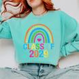Rainbow Senior 2029 Shirt Class Of 2029 Cute Graduation Comfort Colors Sweatshirt Chalky Mint