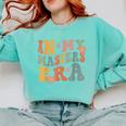 Retro Groovy In My Master's Degree Era Graduation Master Comfort Colors Sweatshirt Chalky Mint