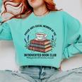 Retro Proud Introverted Book Club Anti Social Reader Comfort Colors Sweatshirt Chalky Mint