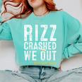 Rizz Crashed We Out 5th Grade Graduation Fifth Graders Comfort Colors Sweatshirt Chalky Mint