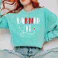 RN Nursing Student Graduation EaRNed It Comfort Colors Sweatshirt Chalky Mint