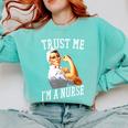 Rosie Riveter Nurse Shirt Nurse Graduation Shirt Comfort Colors Sweatshirt Chalky Mint
